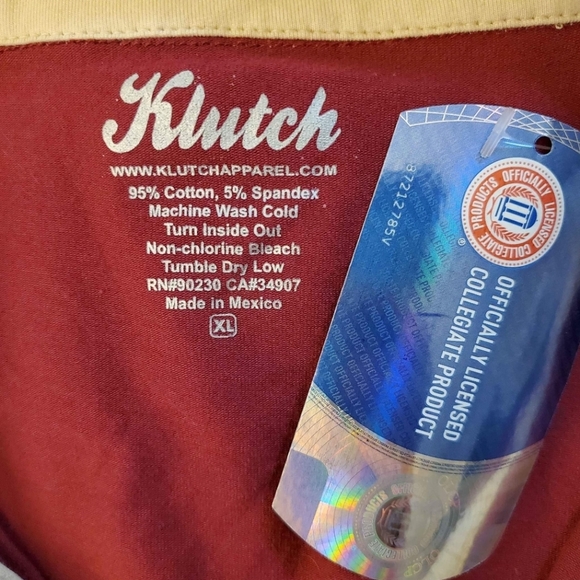 FSU Florida State Seminoles Garnet & Gold Collared Top Size L New - Picture 5 of 5